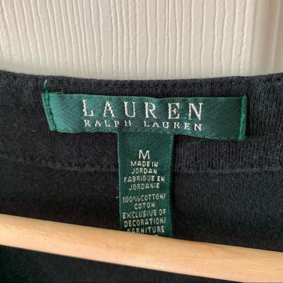 EUC Lauren Ralph Lauren Cotton Cap-sleeve Top - Picture 3 of 5
